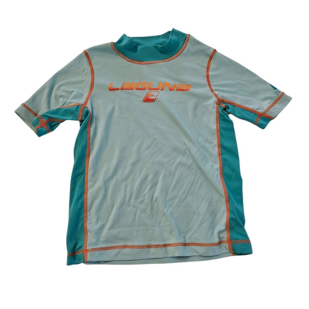 Laguna UV Guard Boys Sz 4T Loose Fit Short Sleeve Rashguard Swimsuit Top